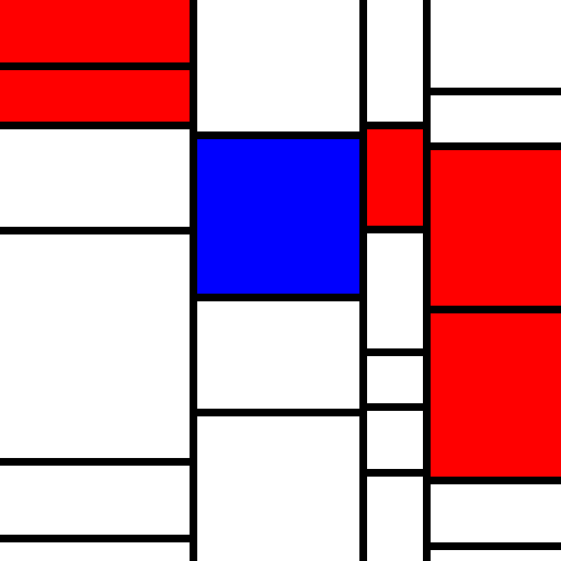 grid with some random red and blue squares