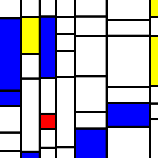 randomly generated Mondrian of some complexity